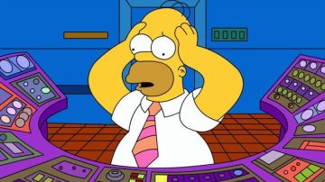 Homer Simpson en la central nuclear