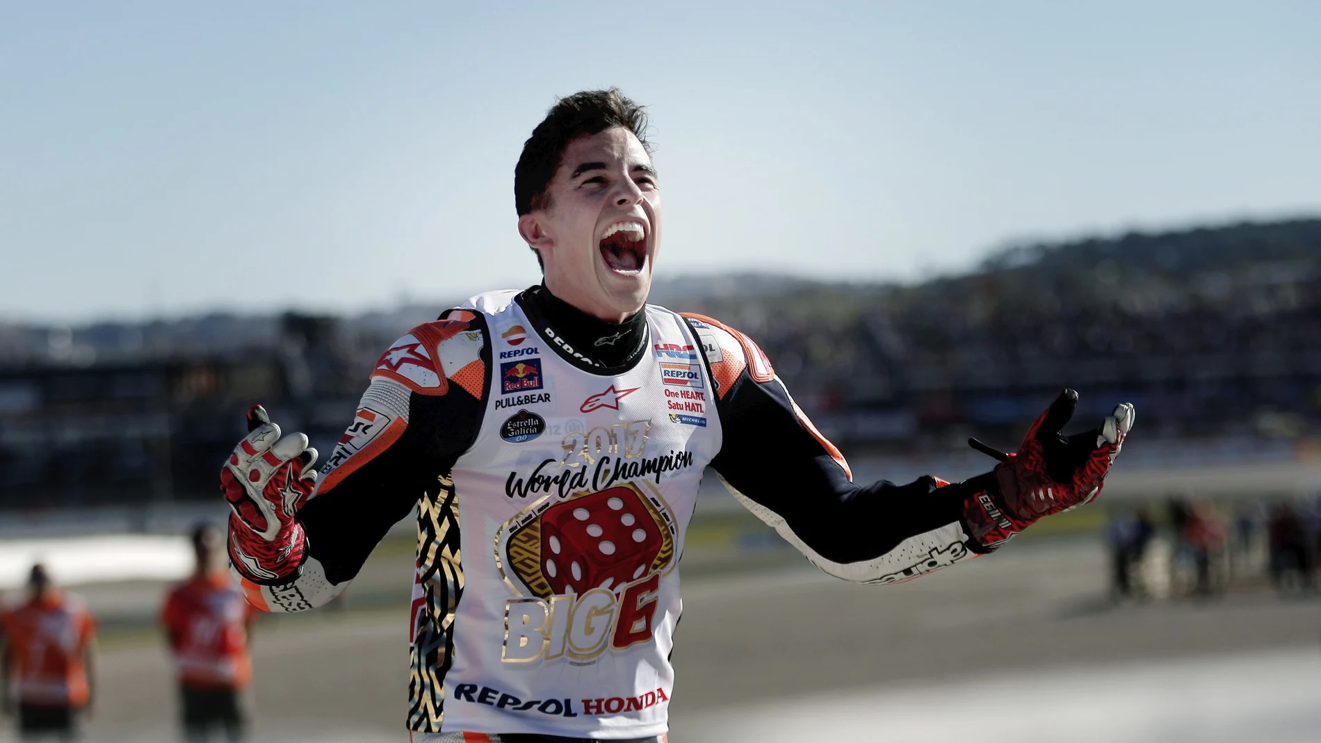 Marc Márquez, eufórico tras conquistar su cuarto mundial de MotoGP