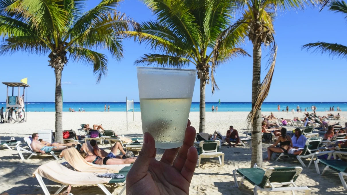 Una playa de Cancún, México