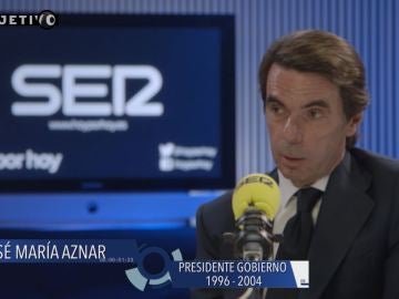 José María Aznar, durante una entrevista en la Cadena SER. José María Aznar, durante una entrevista en la Cadena SER.