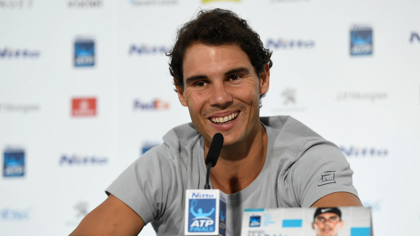 Nadal, durante una rueda de prensa Nadal, durante una rueda de prensa
