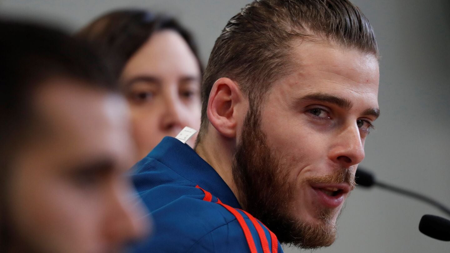 De Gea, hablando ante los medios