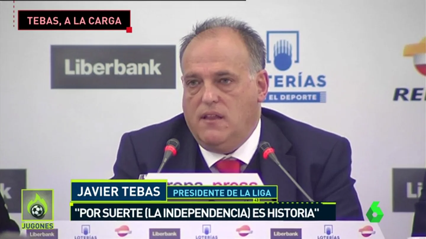 Tebas: "La próxima temporada habrá VAR en la Liga" Tebas: "La próxima temporada habrá VAR en la Liga"