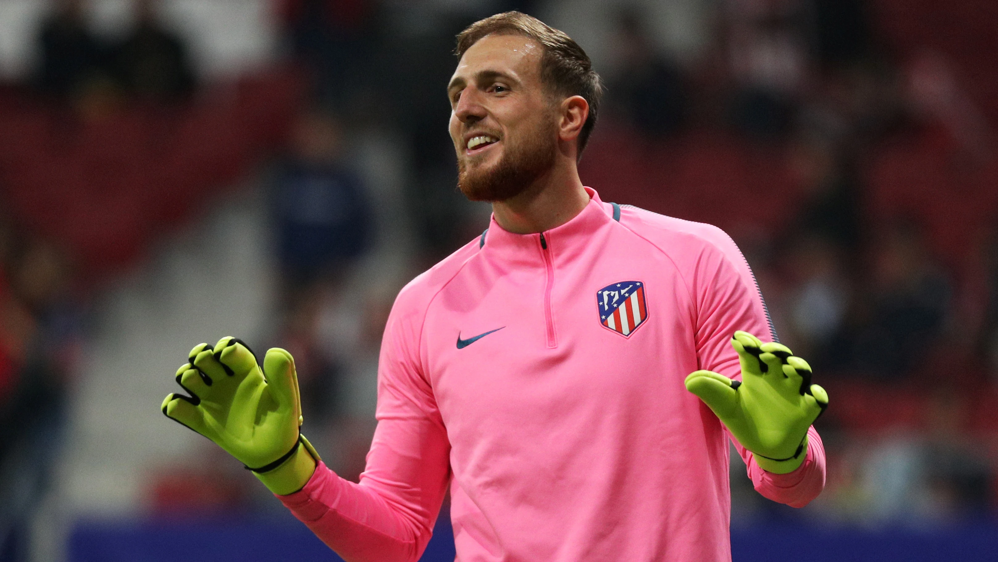 Oblak, antes de un partido Oblak, antes de un partido