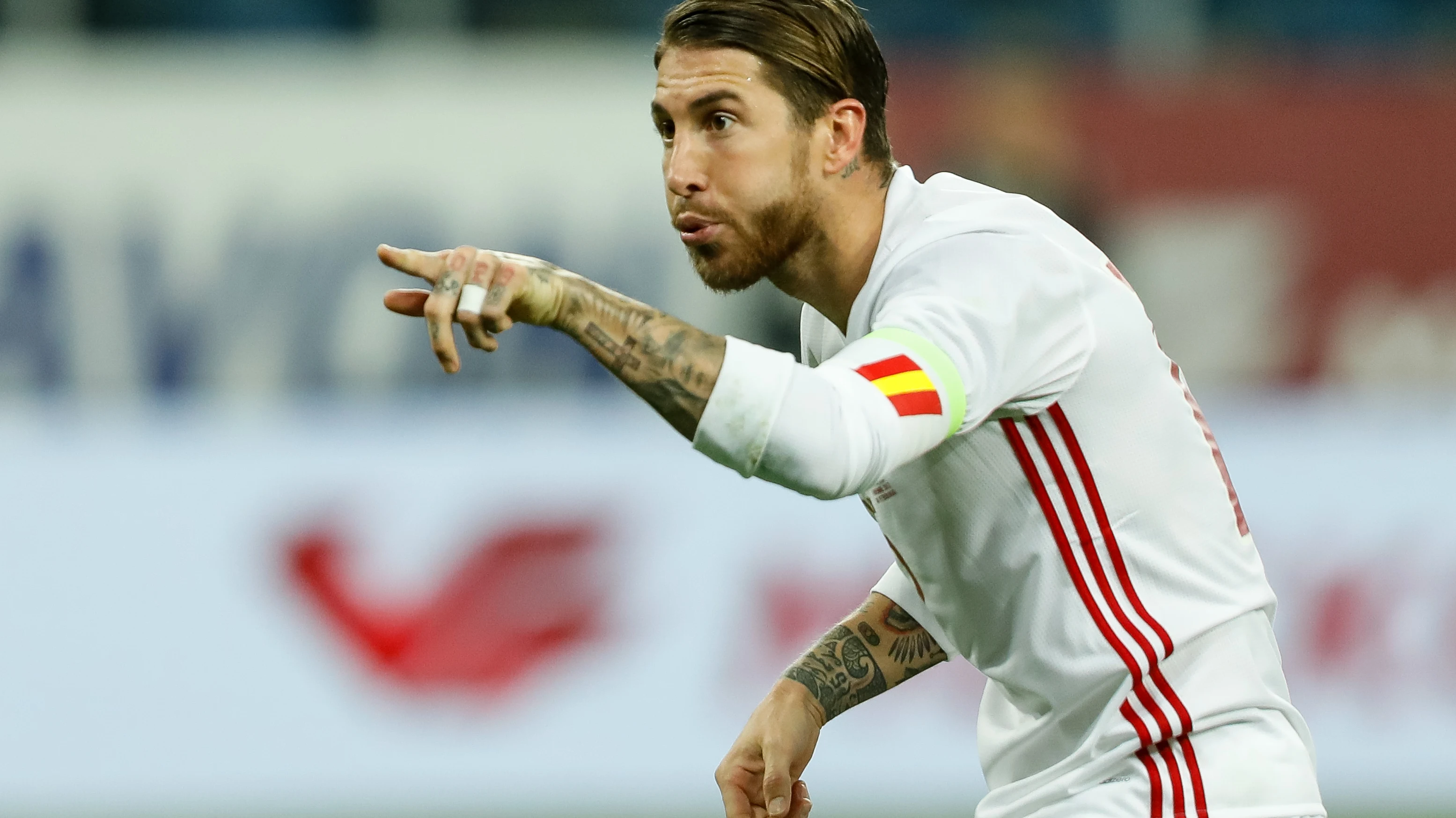 Sergio Ramos celebra un gol en el amistoso ante Rusia Sergio Ramos celebra un gol en el amistoso ante Rusia