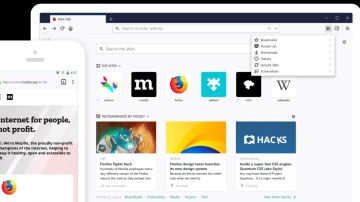 Interfaz del nuevo Firefox Quantum en diversos dispositivos
