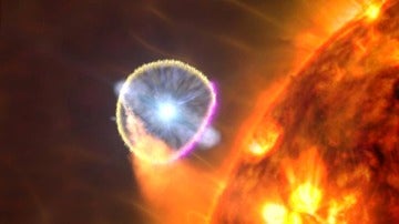 Vista de artista de la explosión de una supernova