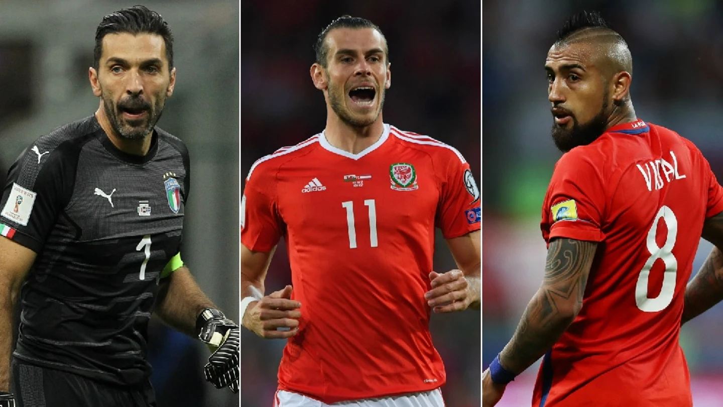 Buffon, Bale y Arturo Vidal no estarán en el Mundial Buffon, Bale y Arturo Vidal no estarán en el Mundial