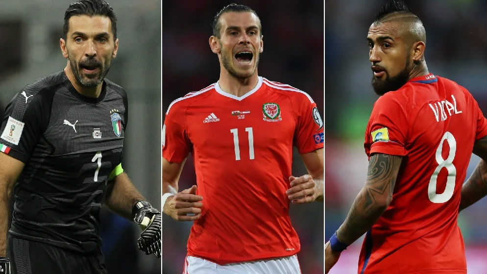 Buffon, Bale y Arturo Vidal no estarán en el Mundial