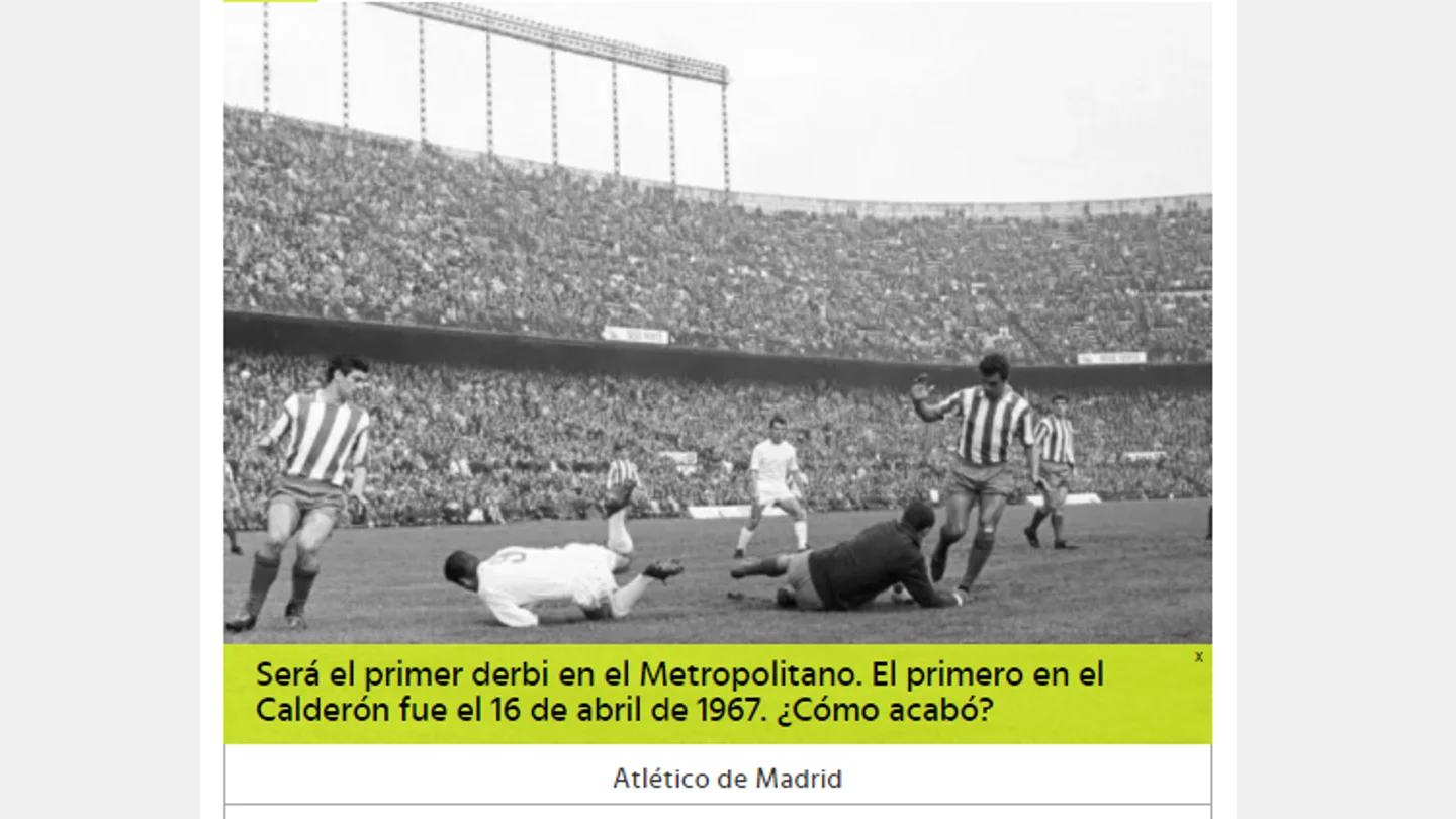Trivial Atlético - Real Madrid Trivial Atlético - Real Madrid
