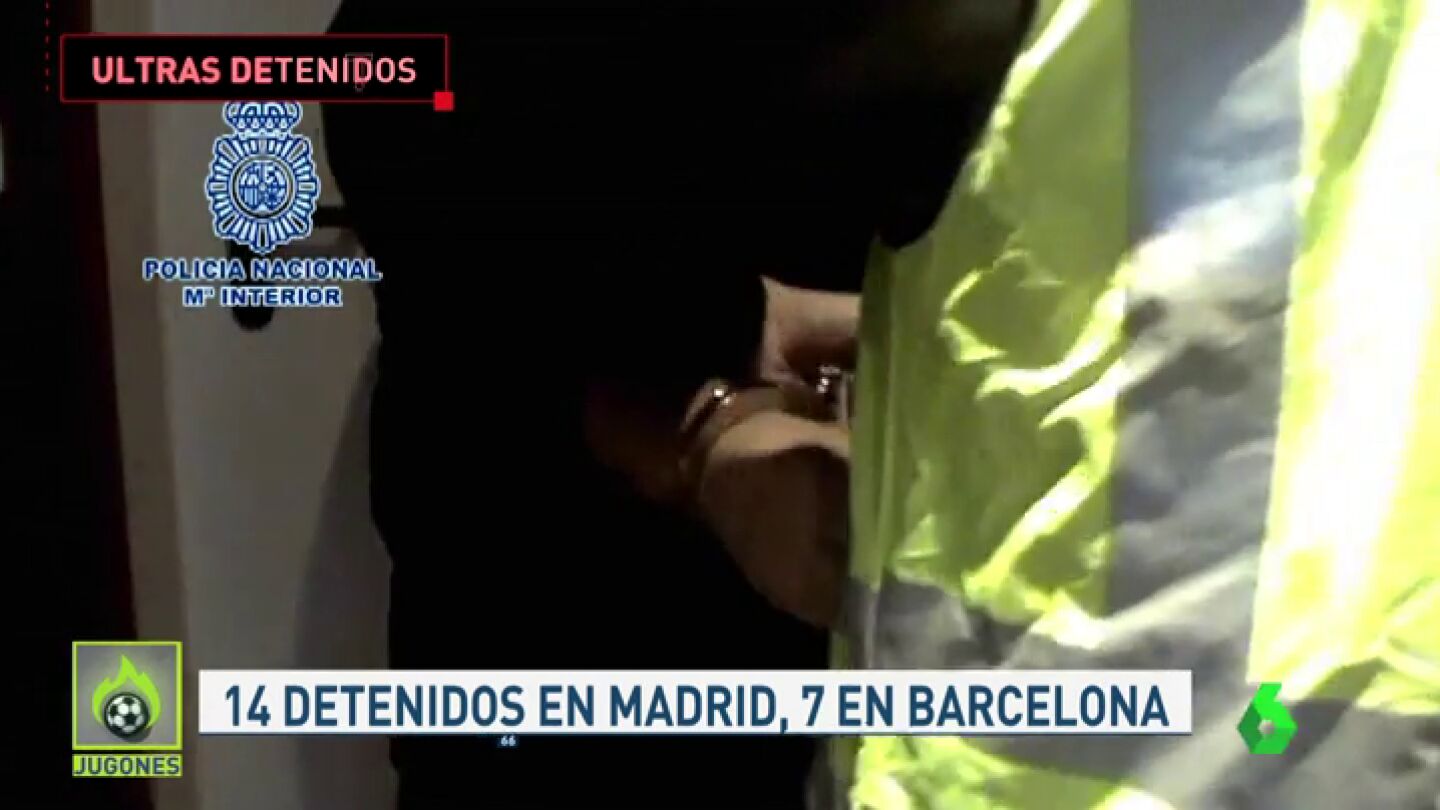 M&aacute;s de 20 detenidos por la pelea entre ultras del 12 de octubre en Barcelona