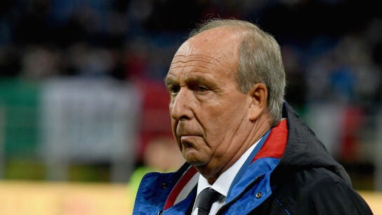 Gian Piero Ventura durante un encuentro con Italia