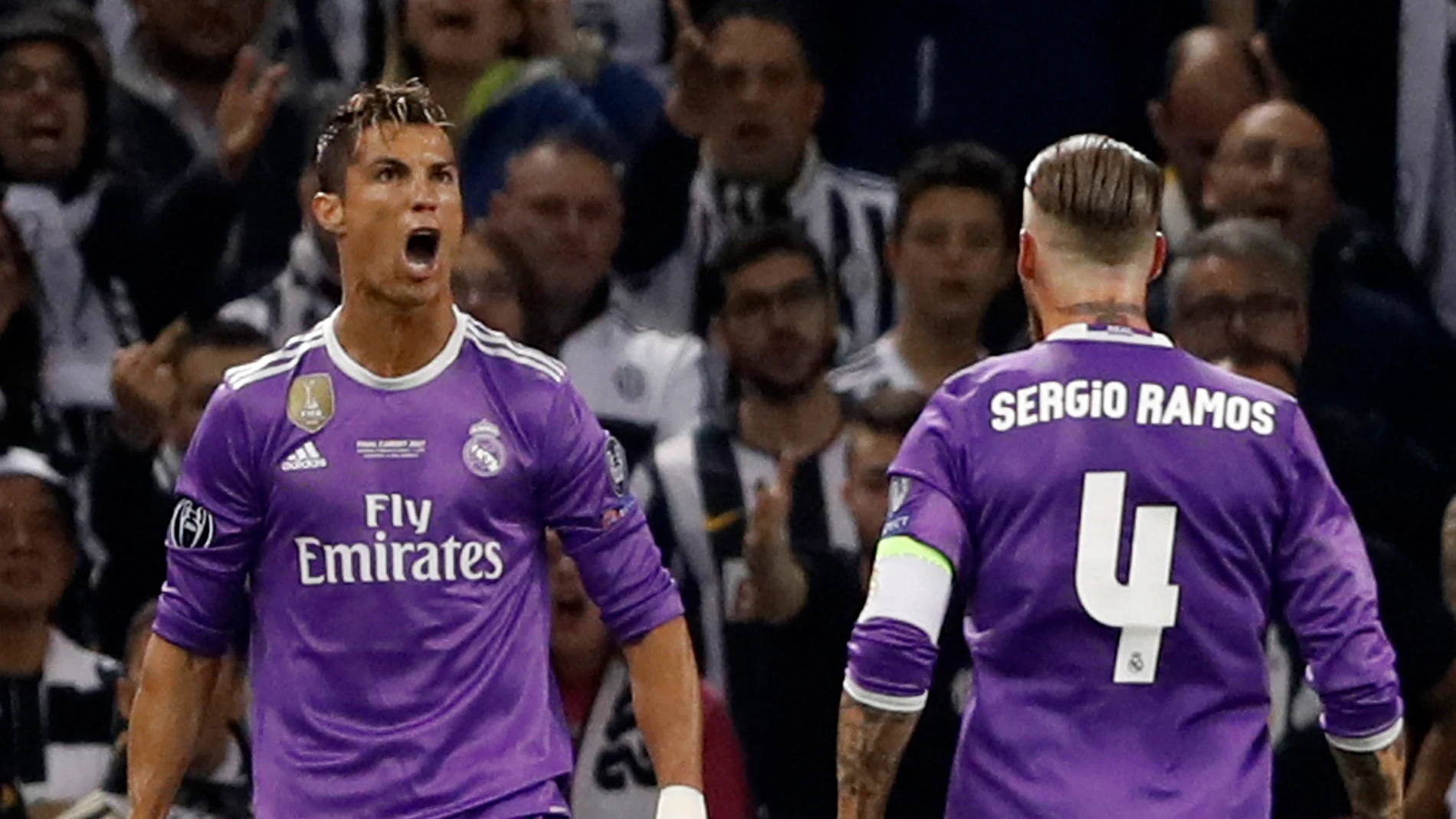 Cristiano Ronaldo celebra un gol en la final de Cardiff ante la Juventus