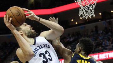 Marc Gasol, en acción ante Indiana Pacers