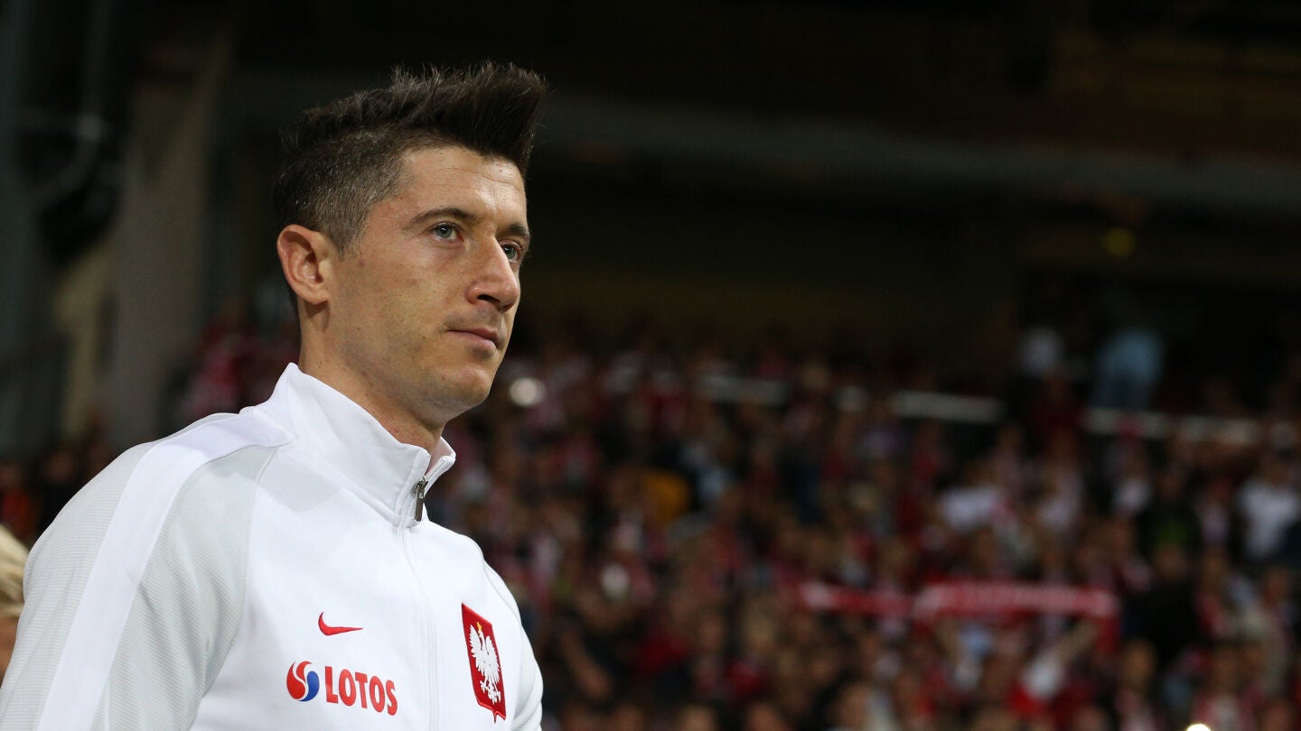Robert Lewandowski, en un partido con Polonia