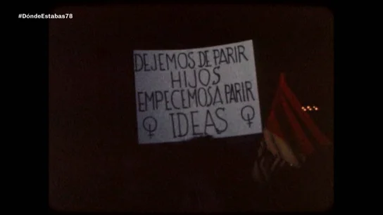 Pancarta recogida por Dónde estabas entonces Pancarta recogida por Dónde estabas entonces