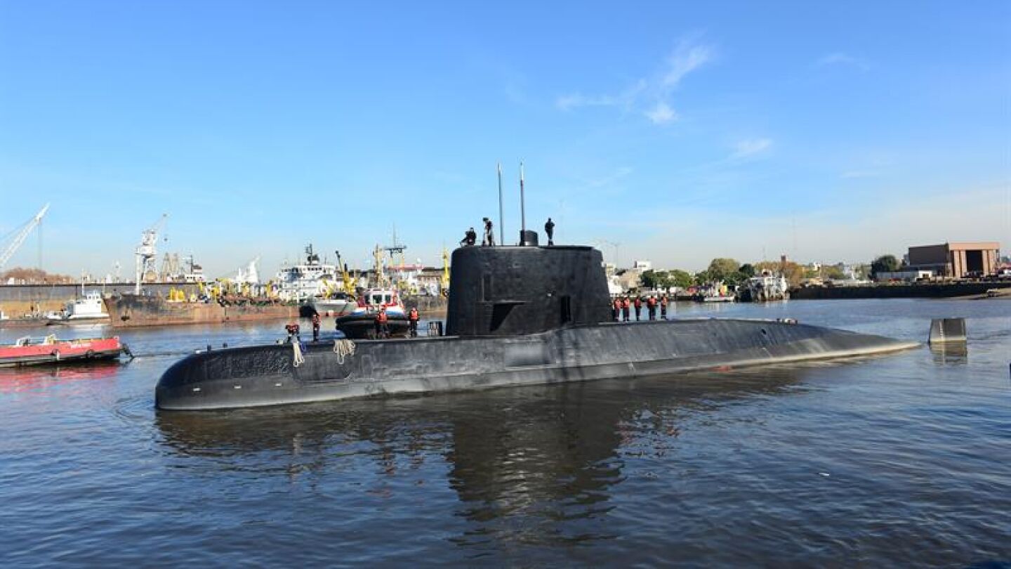 Imagen proporcionada por la Armada de Argentina del submarino ARA San Juan