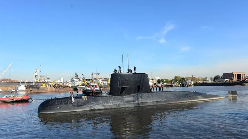 Imagen proporcionada por la Armada de Argentina del submarino ARA San Juan