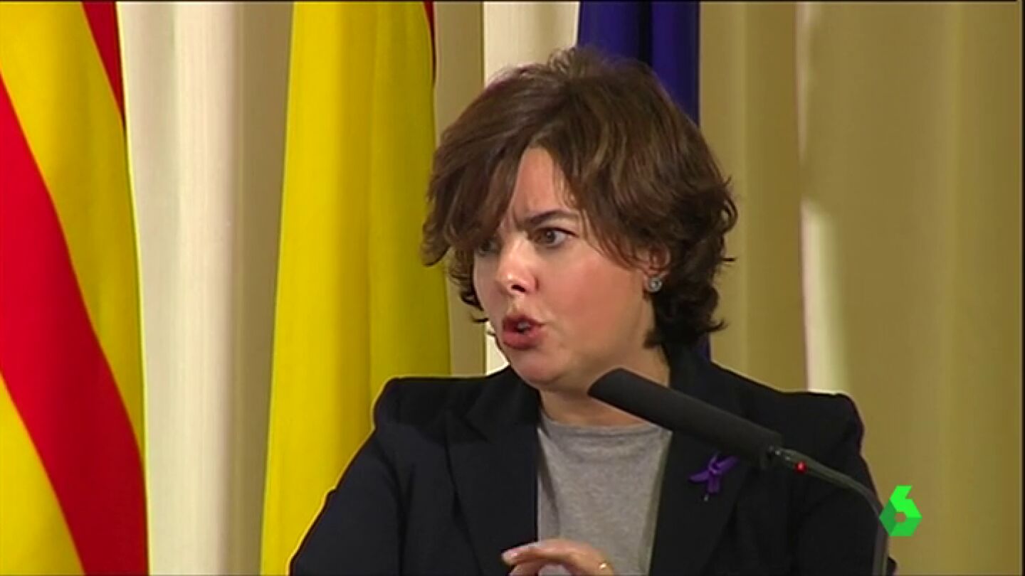 Soraya S&aacute;enz de Santamar&iacute;a, en un acto sobre Econom&iacute;a
