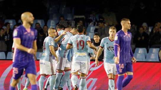 Los jugadores del Celta celebran un gol Los jugadores del Celta celebran un gol
