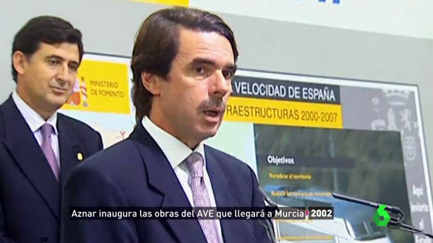 Aznar, Zapatero y Rajoy y sus promesas pol&iacute;ticas sobre el AVE en Murcia que nunca lleg&oacute;: "No creo en ning&uacute;n pol&iacute;tico"
