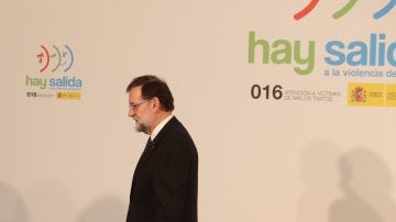 Mariano Rajoy durante su intervención en el acto institucional con motivo del Día internacional de la eliminación de la violencia contra la mujer
