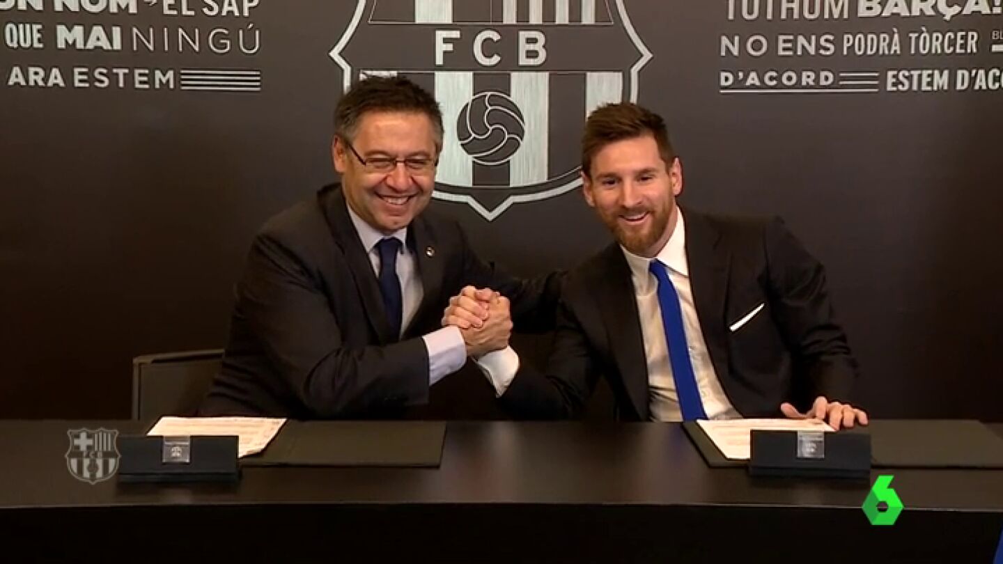 El Barcelona hace oficial la renovaci&oacute;n de Lionel Messi hasta 2021