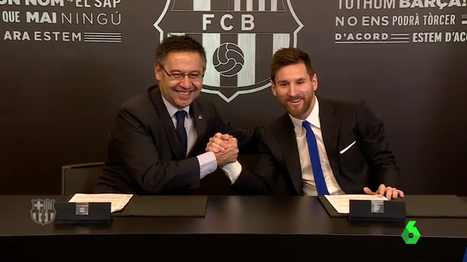 El Barcelona hace oficial la renovación de Lionel Messi hasta 2021