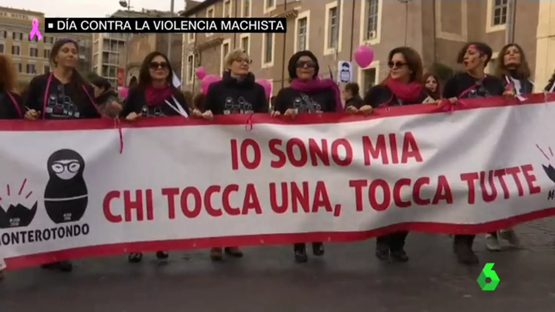 Una manifestación contra la violencia machista en Italia