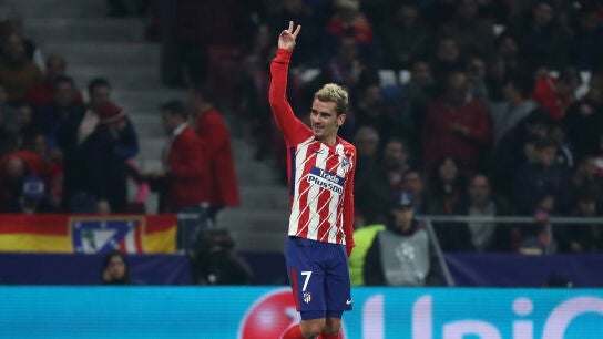 Griezmann celebra un gol con el Atl&eacute;tico de Madrid