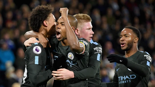 El City celebra un gol El City celebra un gol