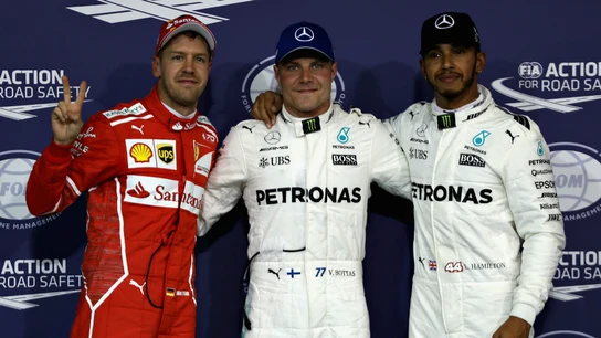 Valtteri Bottas, con Vettel y Hamilton Valtteri Bottas, con Vettel y Hamilton