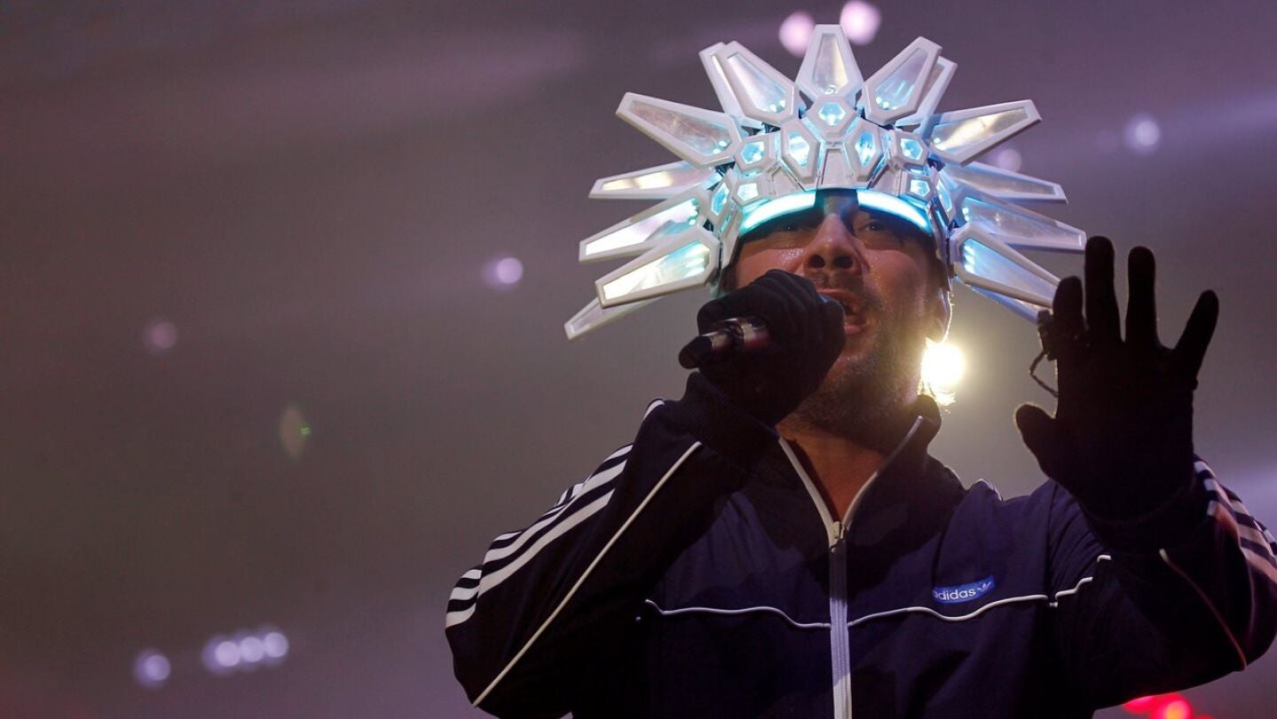 Jamiroquai en su concierto en el Palacio de los Deportes de Madrid