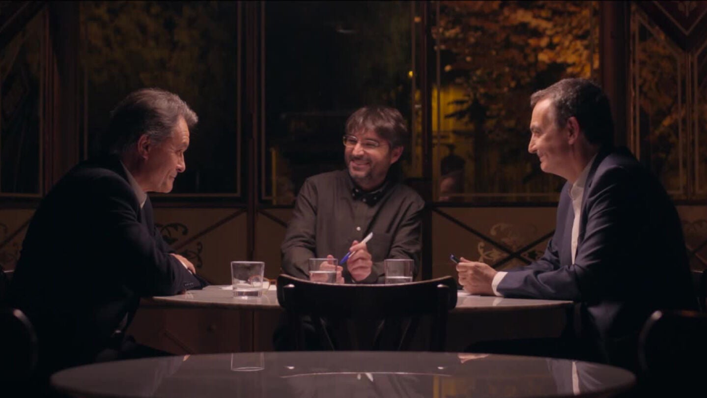 Jordi &Eacute;vole modera el primer cara a cara en Salvados entre el expresident de la Generalitat, Artur Mas, y el expresidente del Gobierno, Jos&eacute; Luis Rodr&iacute;guez Zapatero
