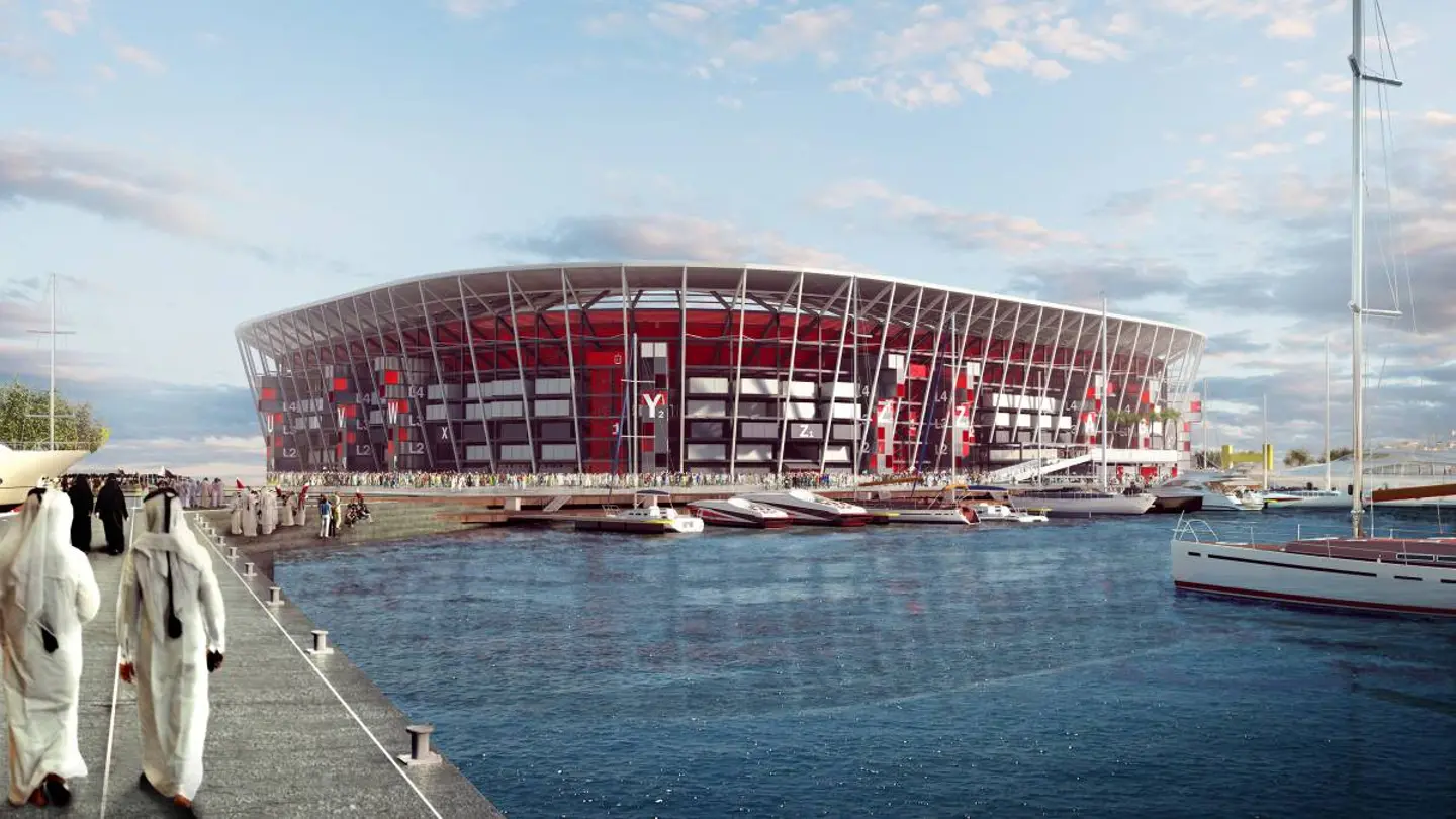 Estadio desmontable en Qatar 2022. Estadio desmontable en Qatar 2022.