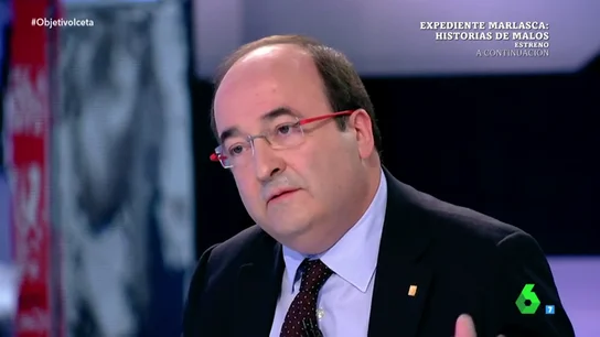 El líder del PSC, Miquel Iceta, en El Objetivo El líder del PSC, Miquel Iceta, en El Objetivo