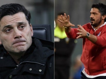 Montella (izquierda) ya no es entrenador del Milan; le sustituye Gattuso (derecha) Montella (izquierda) ya no es entrenador del Milan; le sustituye Gattuso (derecha)