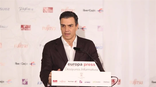Pedro Sánchez, en los desayunos informativos de Europa Press Pedro Sánchez, en los desayunos informativos de Europa Press
