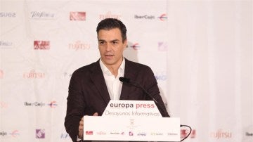 Pedro Sánchez, en los desayunos informativos de Europa Press