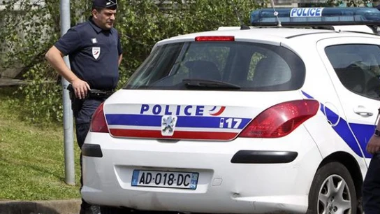 Imagen de archivo de un vehículo de la Policía francesa. Imagen de archivo de un vehículo de la Policía francesa.