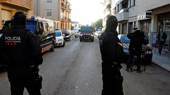 Imagen de archivo de los Mossos d'Esquadra en Barcelona Imagen de archivo de los Mossos d'Esquadra en Barcelona