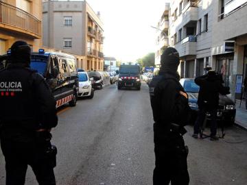 Imagen de archivo de los Mossos d'Esquadra en Barcelona Imagen de archivo de los Mossos d'Esquadra en Barcelona