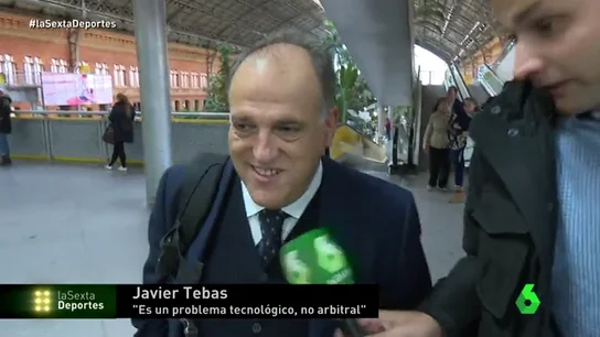 Javier Tebas: "Nosotros pedimos el VAR hace dos años" Javier Tebas: "Nosotros pedimos el VAR hace dos años"