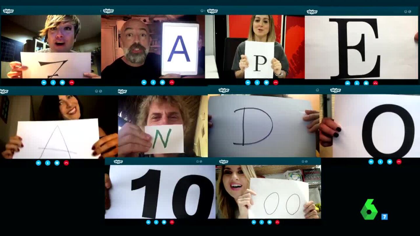 La original felicitaci&oacute;n de Sara Escudero, Goyo Jim&eacute;nez o Susana Guasch a Zapeando 1.000