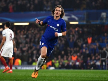 David Luiz celebra un gol con el Chelsea David Luiz celebra un gol con el Chelsea