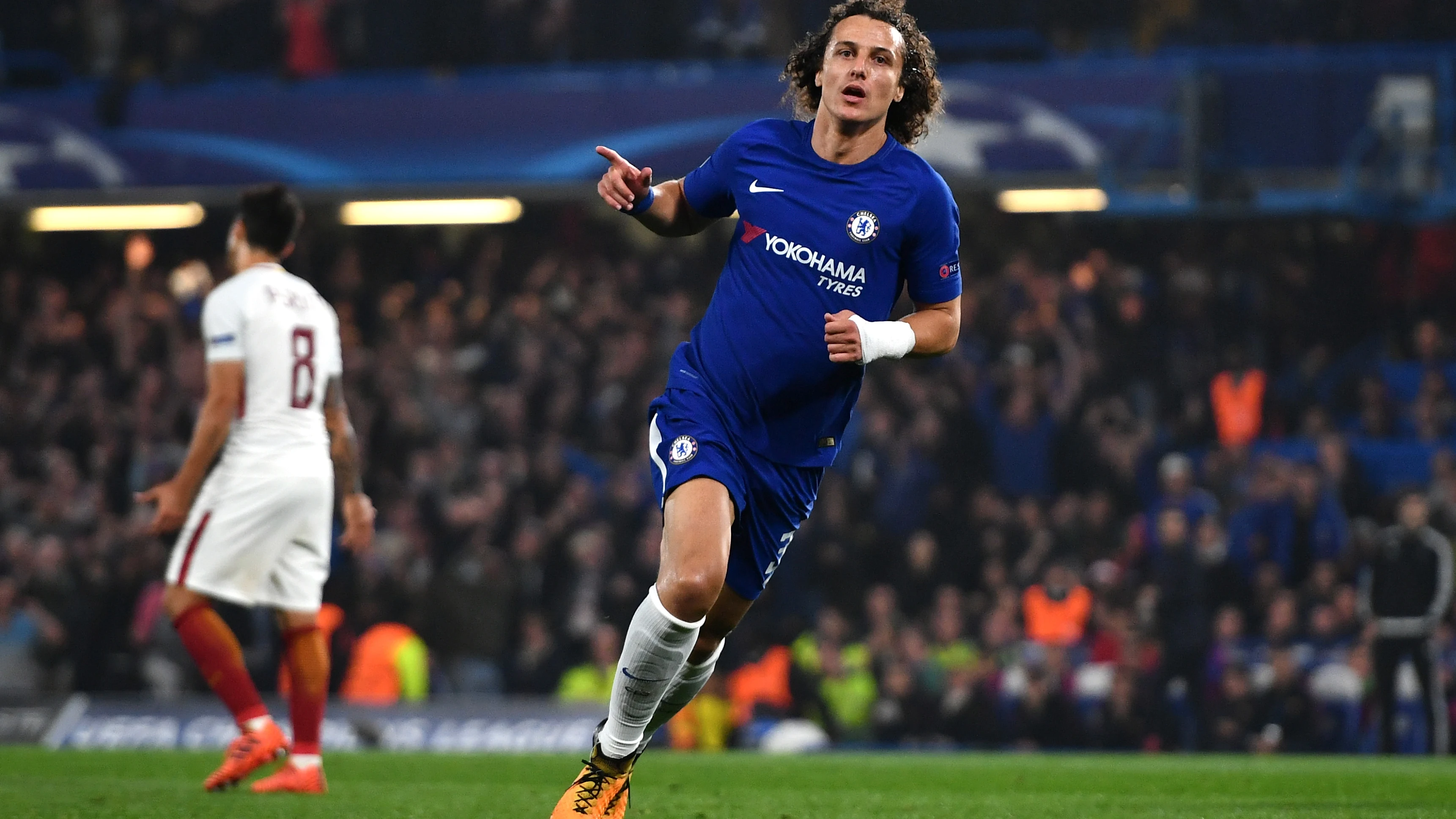 David Luiz celebra un gol con el Chelsea David Luiz celebra un gol con el Chelsea
