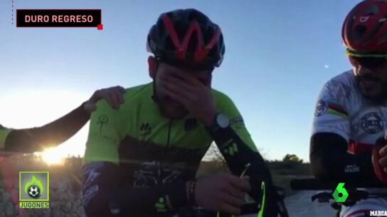 Andr&eacute;s vuelve a subirse a la bici tras el accidente de Oliva que le cost&oacute; la vida a su padre