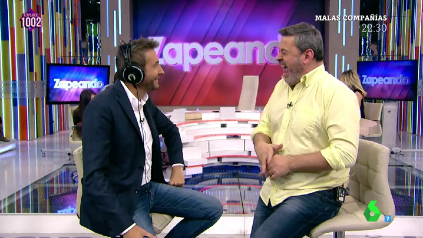 Los zapeadores se someten al vocalizador y Frank Blanco responde 'borracho' a las preguntas de Miki Nadal