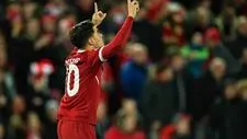 Coutinho celebra un gol en la goleada del Liverpool