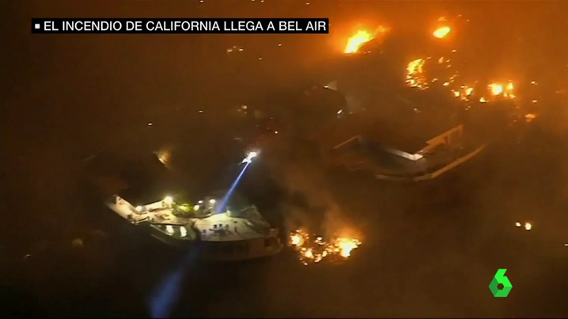 El incendio de California llega hasta las mansiones de Bel-Air